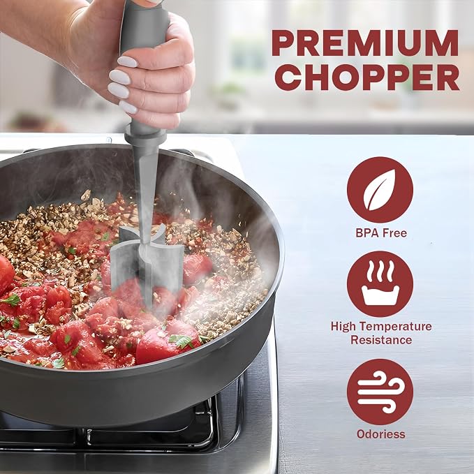 Meat Chopper, Hamburger Grinder, Premium Heat Resistant Smasher - Image 5