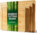 Zarler Bamboo Cutting Boards for Kitchen, 4 Piece Durable Wood Cutting Board by ZarlerOfficial