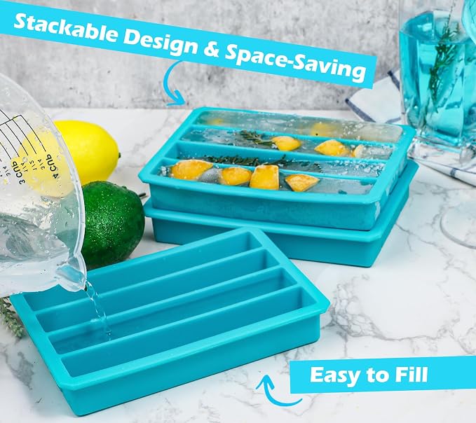 Webake Silicone Ice Cube Trays for Water Bottles Ice Cube Mold 12 Cavity - Image 6
