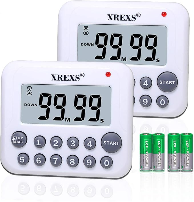 XREXS Digital Kitchen Timer Magnetic Countdown Up Cooking Timer Clock by XREXS