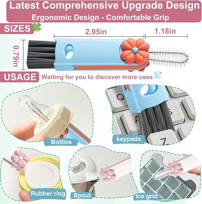 Cup Lid Gap Cleaning Brush, 3 in 1 Cup Lid Brush, Home Kitchen Crevice Brush - Image 4