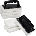 YoleShy Handled Scrubber Set, Non-Scratch Bathroom Scrubbing Pads, Bathtub by YoleShy