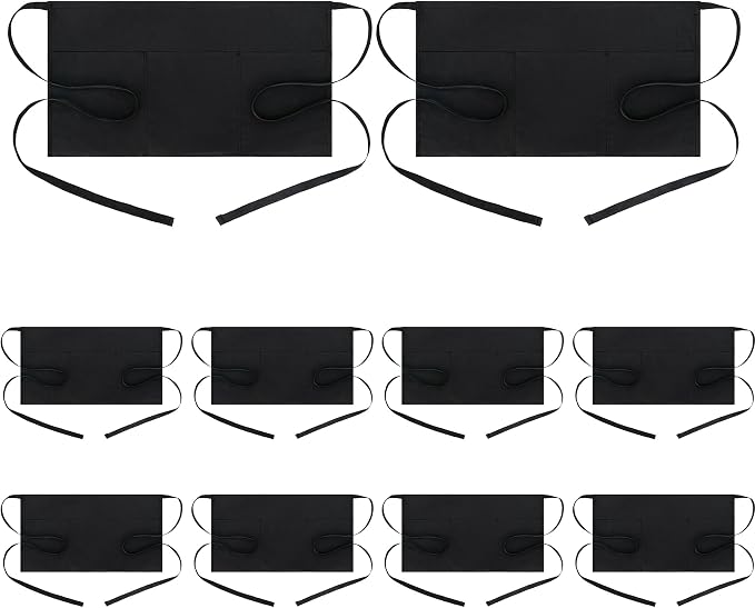BOHARERS Waist Apron with 3 Pockets 10 Pack by BOHARERS