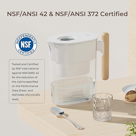 Waterdrop PT-04W Water Filter Pitcher, 10-Cup Capacity, NSF Certified, - Image 5