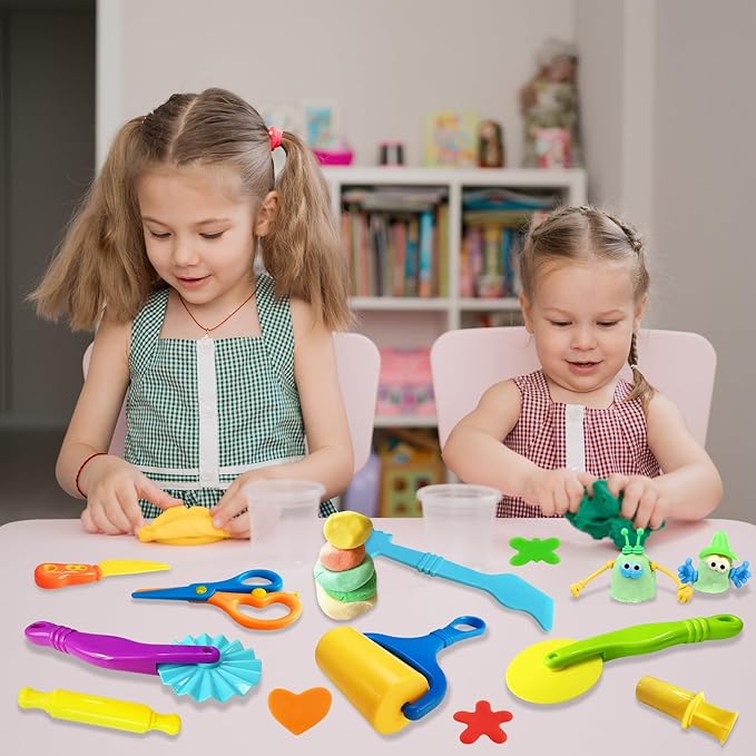 28Pcs Dough and Clay Play Tools Kit - Image 2
