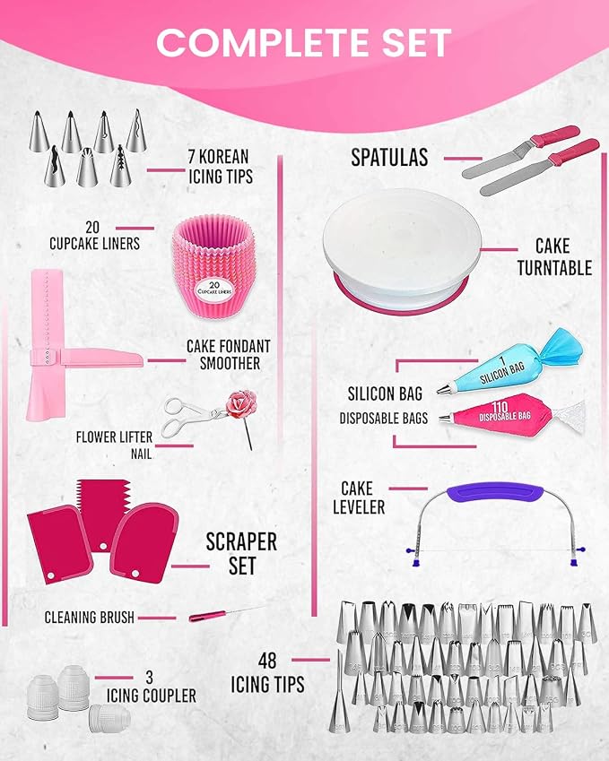 RFAQK 200PCs Cake Decorating Kit - Image 7