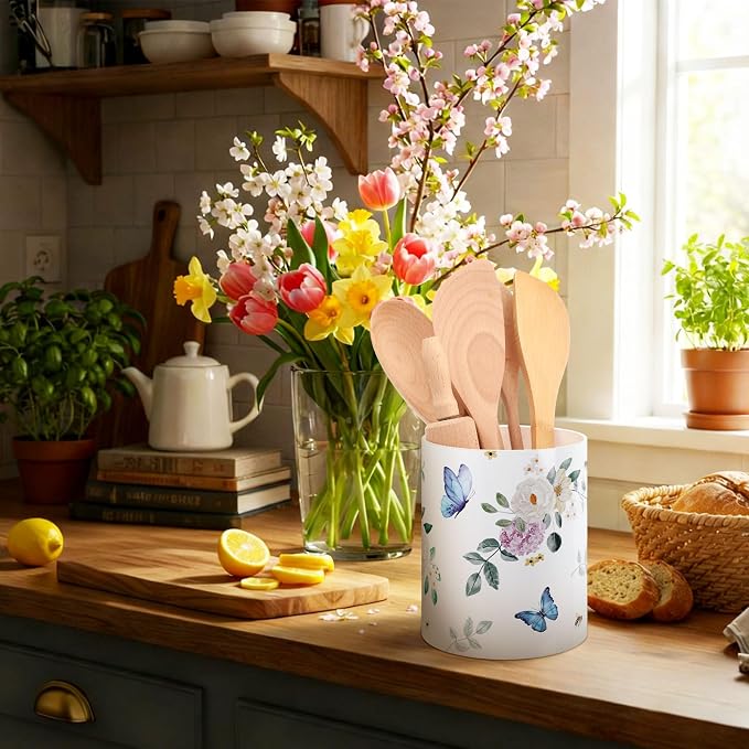 WILLBOND Butterfly Spring Kitchen Decor Acrylic Butterfly Kitchen Utensil - Image 6