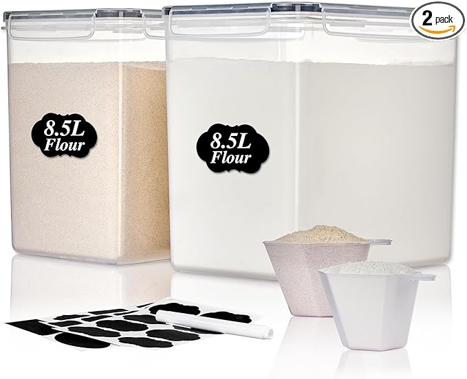 Vtopmart 8.5L 2 Pack Extra Large Flour Sugar Storage Containers by Vtopmart