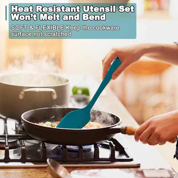 E-far Silicone Cooking Utensils Set, Silicone Kitchen Tools - Image 5