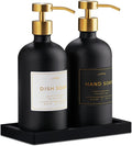 Glass Soap Dispenser Set of 2 by Unknown