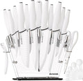 Astercook Knife Set with Block and Sharpener, 22 Piece Kitchen Knife Set by Astercook