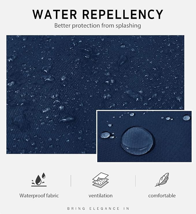 Syntus 12 Pack Bib Apron, Unisex Aprons Adjustable Waterdrop Resistant - Image 3