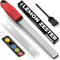 Stainless Steel Cheese Grater & Lemon Zester w/Extra Sharp Blade by GEROSSI