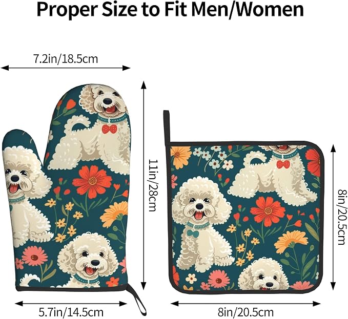 Custom Oven Mitts and Pot Holders Sets Personalized Customized Logo Text Image - Image 7