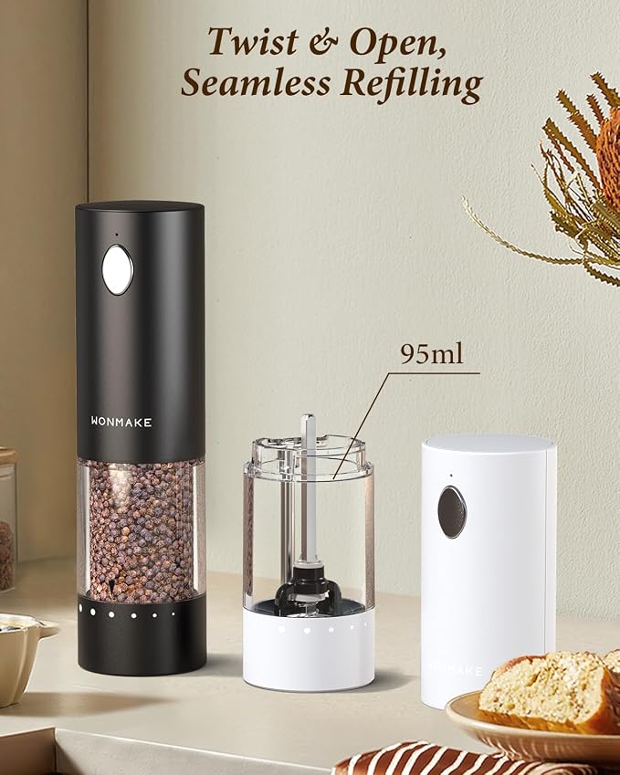 Electric Salt and Pepper Grinder Set - Image 6