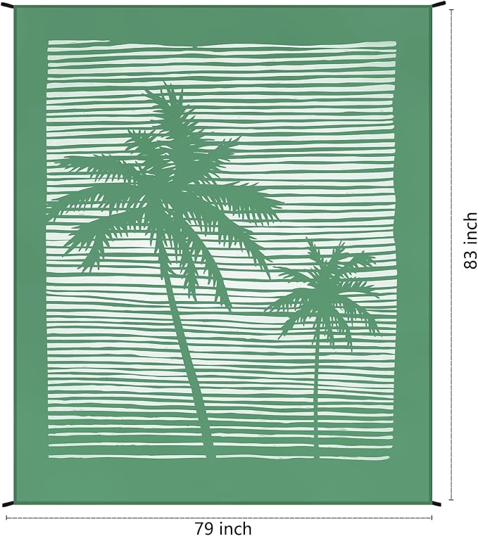 WIWIGO Beach Blanket Waterproof Sandproof Beach Mat 79" X 83"/10'x9'for 2-8 - Image 2