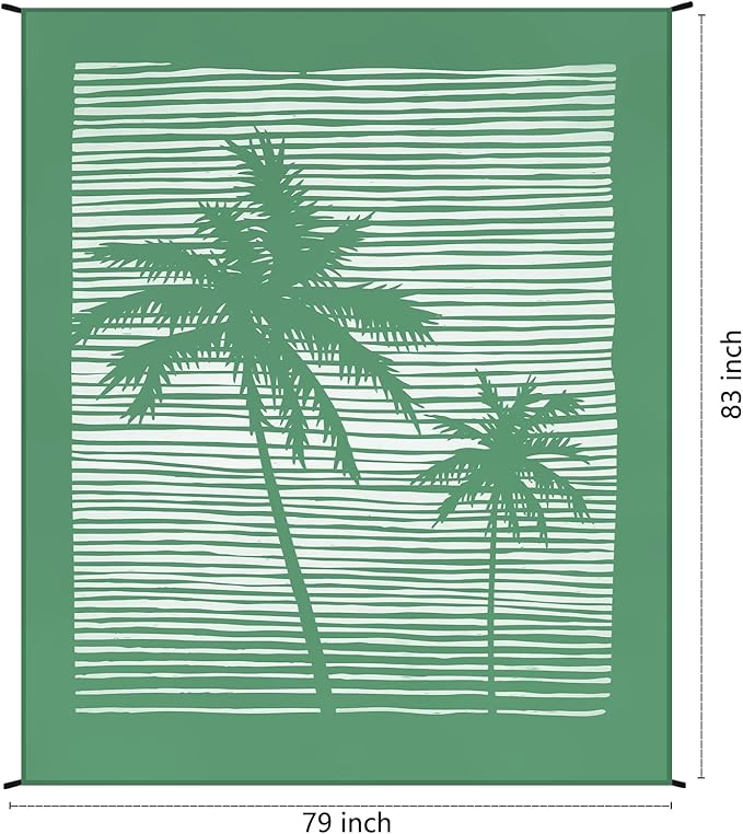 HIHOHO Beach Blanket Waterproof Sandproof Extra Large Beach Mat 79" X - Image 2