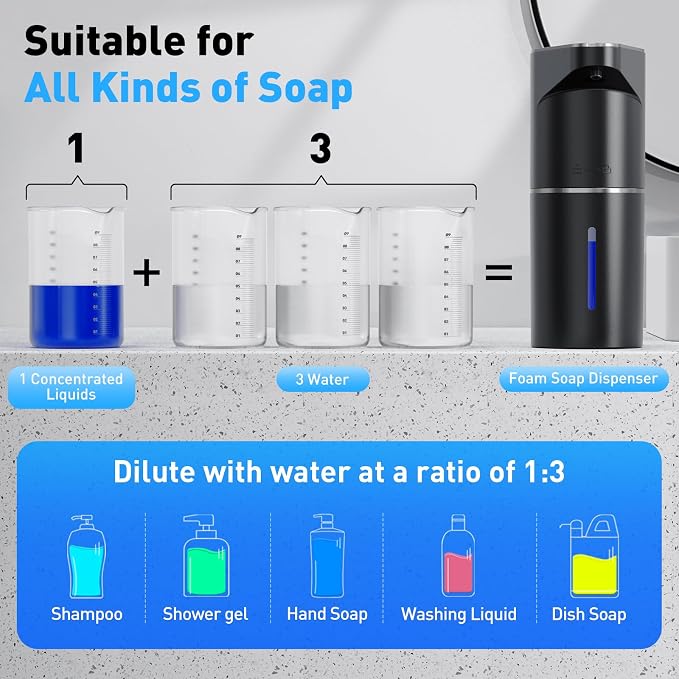 Fantictas Automatic Soap Dispenser, Touchless Hand Wall Mount Rechargeable 3 - Image 4