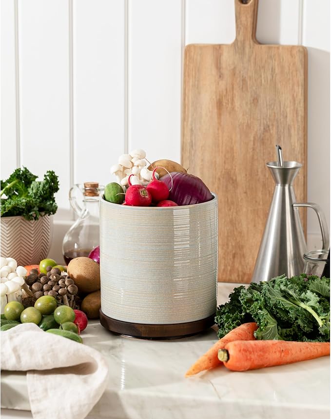 Utensil Holder, 360° Rotating Extra Large Ceramic Kitchen Utensil Holder - Image 5