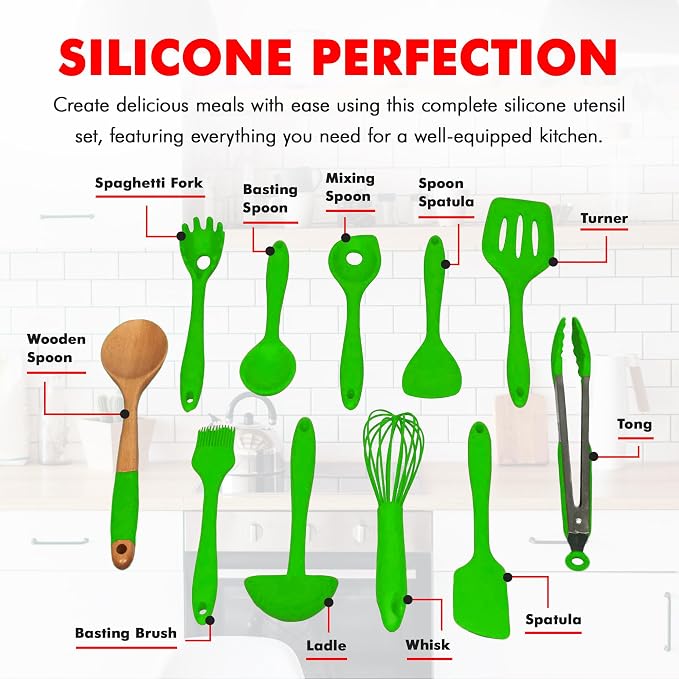 Chef Craft Premium Utensil Set Kitchen, 11 Piece Set - Image 4