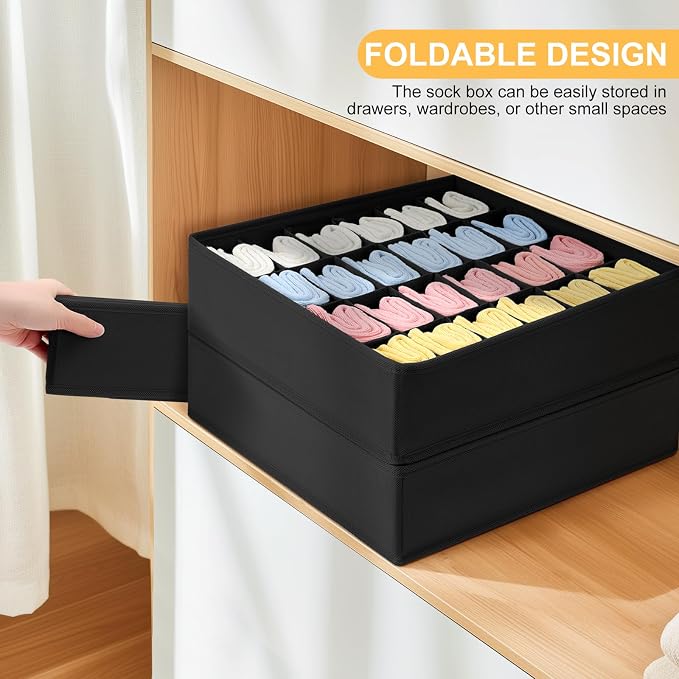 Joyoldelf Sock Organizer Drawer Organizer - Image 5