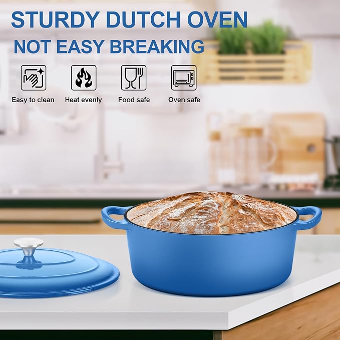 E-far 5QT Oval Dutch Oven Pot - Image 7
