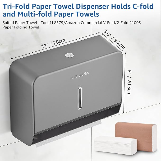 Paper Towel Dispenser Wall Mount, Large Capacity 200 Sheets, No Drilling - Image 2