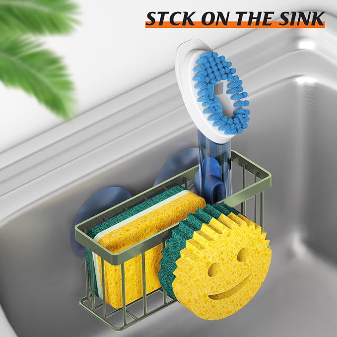 MURLONG Sponge Holder Smiley Face, Sink Caddy, Sink Organizer - Image 5