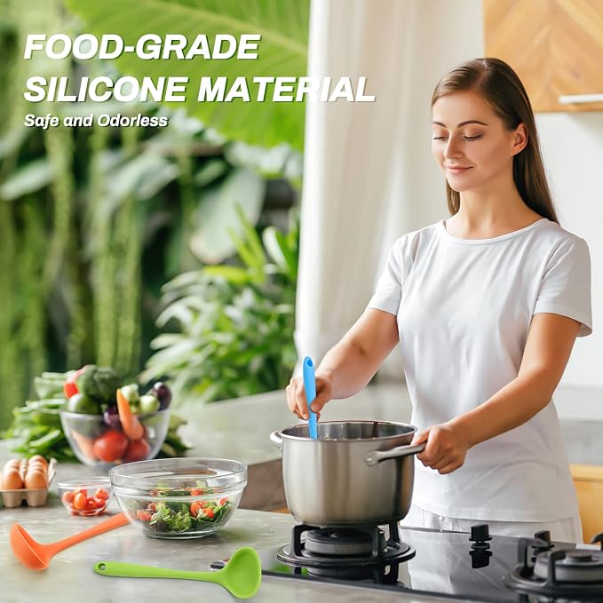 5 Pieces Silicone Ladles for Cooking - Image 7