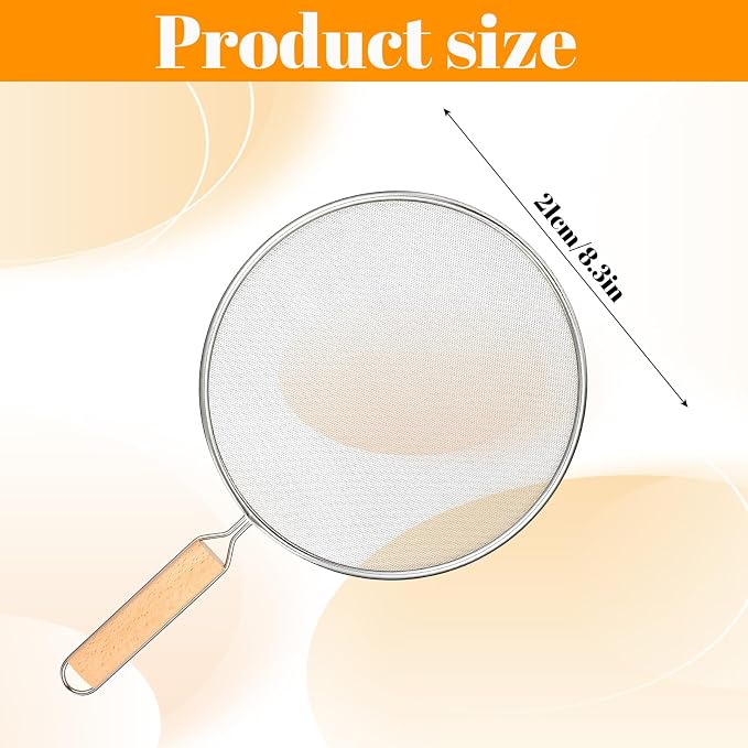 8.3Inch Grease Splatter Screen, Stainless Steel Grease Splatters Guard - Image 4