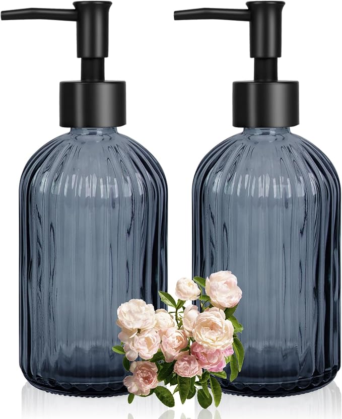 Glass Soap Dispenser with Plastic Pump, Hand Soap Dispenser by Ulable
