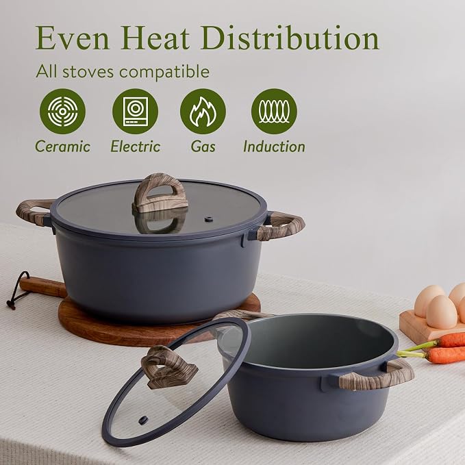 22Pcs Pots and Pans Set Non Stick Non-Toxic Ceramic Cookware Sets Nonstick - Image 6
