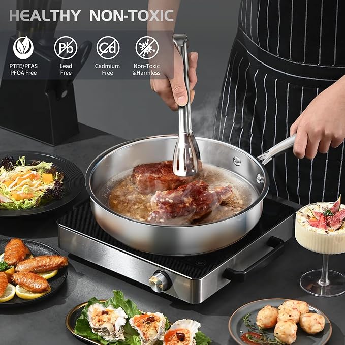 Meythway Pots and Pans Set Non Toxic, Kitchen Induction Cookware - Image 4