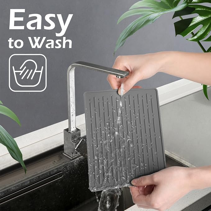 GeeRic Dish Drying Mats, Heat-resistant Silicone Mat - Image 4