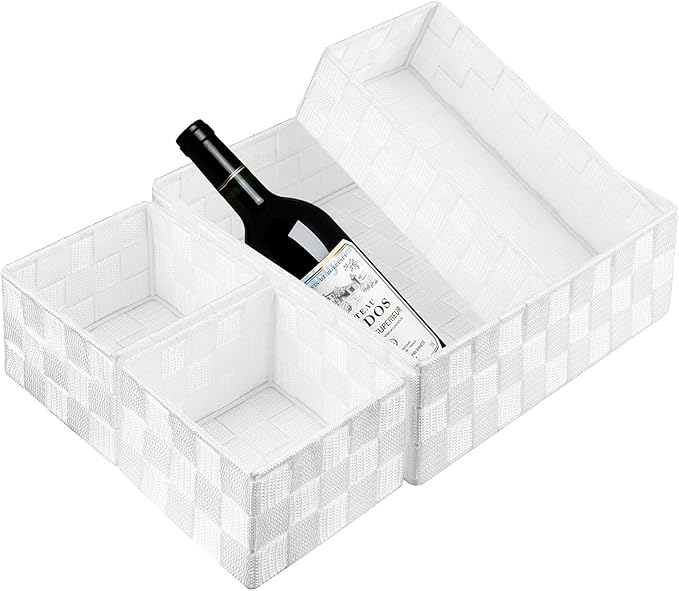 Posprica Woven Storage Box Cube Basket Bin Container Tote Organizer Divider - Image 4