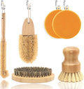 ECO Friendly Kitchen Cleaning Set, Wood & Bamboo Brushes by BIEAEIA