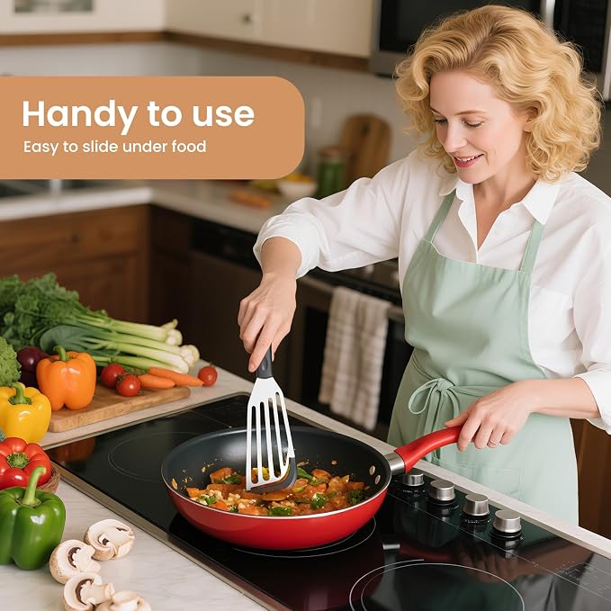 2Pack Silicone Fish Spatulas for Nonstick Cookware, Fish Turner Spatula - Image 6