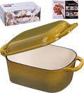 4.6 Quart Dutch Oven for Bread Baking, Combo Oval Enameled Cast Iron Bread Pan by GdWings