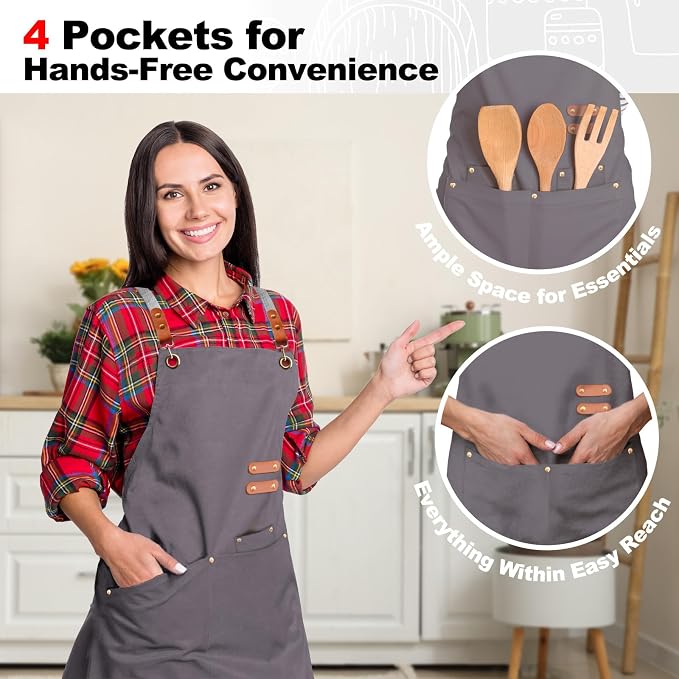 BeLuyi chef apron bib tool apron - Image 6