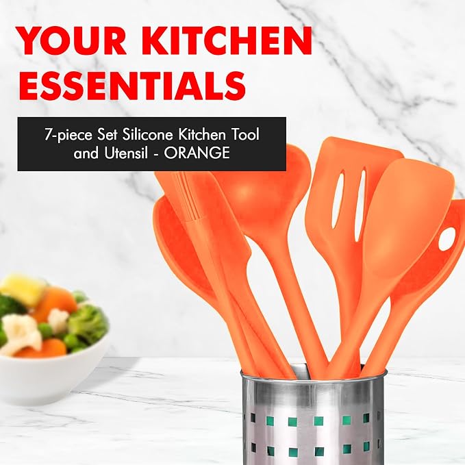 Chef Craft 7 Piece Silicone Kitchen Tool and Utensil Set - Image 2