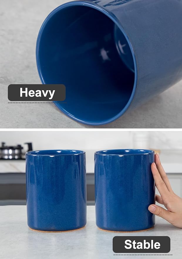 Nucookery Utensil Holder, 6.4" Ceramic Kitchen Utensil Holder - Image 4