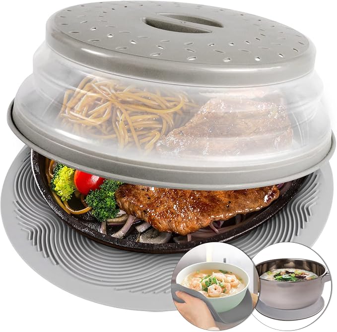 2 in 1, Aidacom Microwave Splatter Cover by AIDACOM