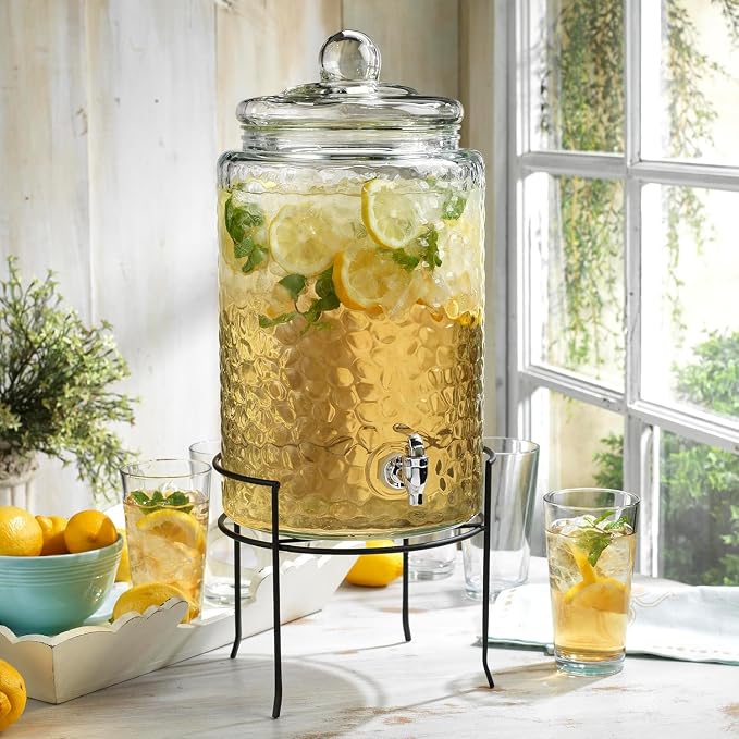 MosJos 3 Gallon Glass Drink Dispenser - Image 2