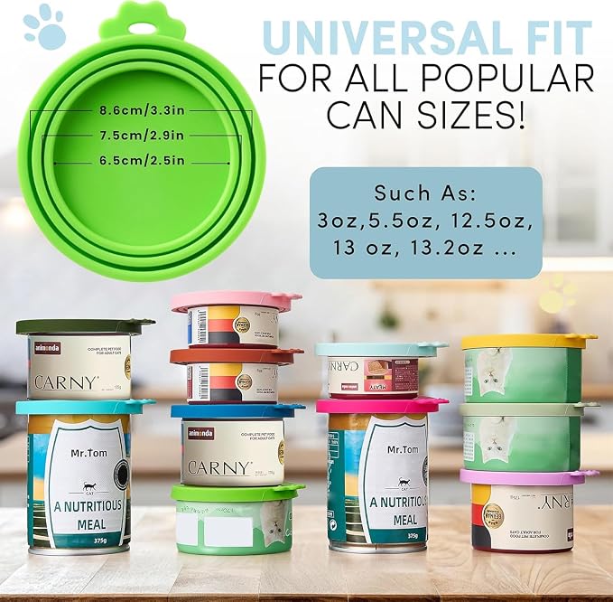 3 Pack Universal Pet Food Can Covers Lids - Image 3