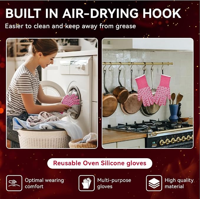 HandLove Aramid Heat Resistant BBQ Gloves – Grilling & Oven Gloves - Image 6