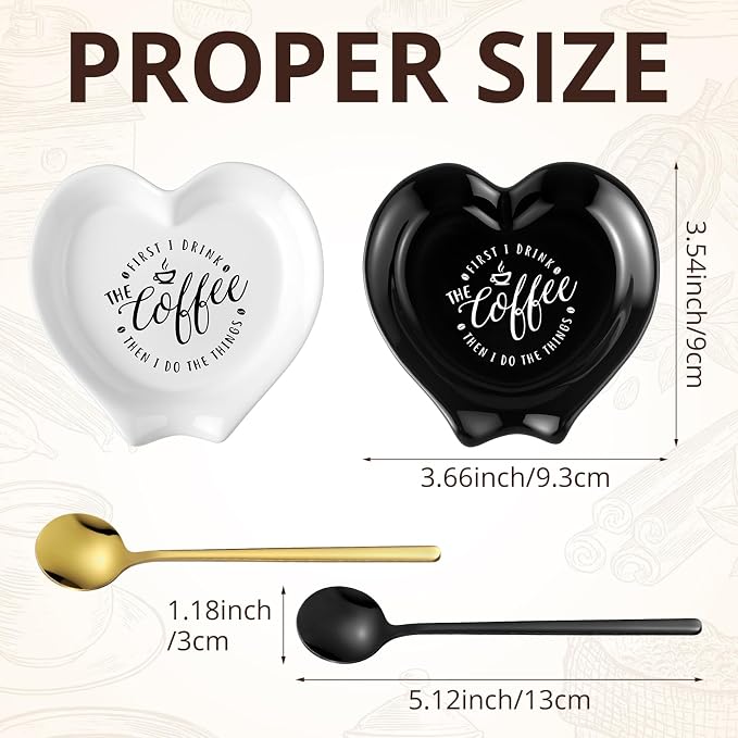 FoldTier 2 Pcs Ceramic Coffee Spoon Rest - Image 2