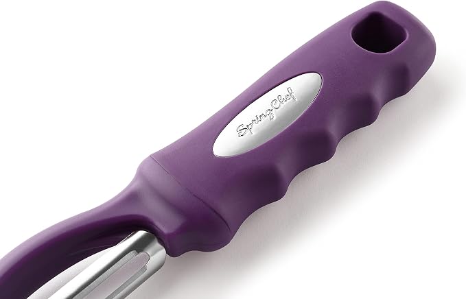 Spring Chef Professional Purple Swivel Vegetable Peeler - Image 9