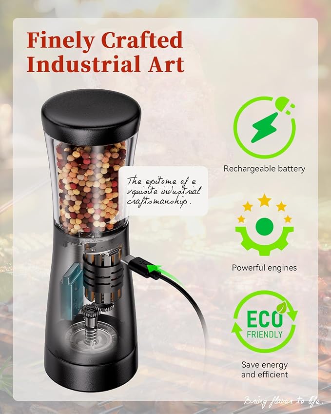 Electric Salt and Pepper Grinder Set - Image 4