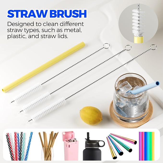 6 Pack Holikme 4 in 1 Cup Lid Cleaning Brush Set - Image 5