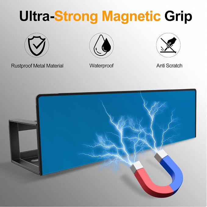Magnetic Spice Rack for Refrigerator, Magnetic Shelf for Fridge Space Saving - Image 2